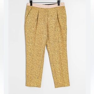 NWT By Malene Birger Metallic Gold Trousers